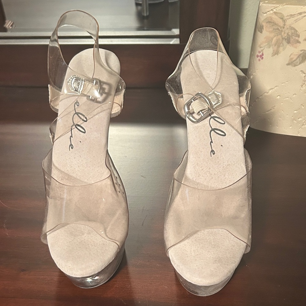 Ellie Women's Clear Platform Sandals